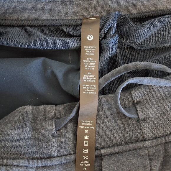 Lululemon ABC Jogger Pants Men L* Blue Heather 28 Inseam Pull On LM5951S - Picture 6 of 12